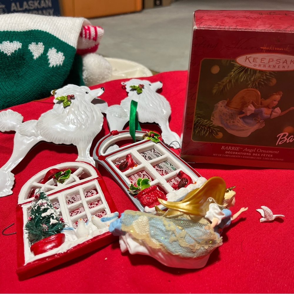 Barbie Hallmark Holiday Ornaments - Red, White, and Green and more! Vintage Barb